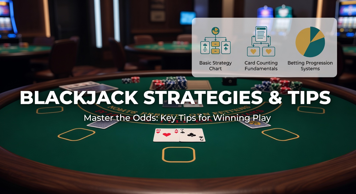 Ein Blackjack-Tisch mit Karten und Chips, der die Spannung des Spiels einfängt