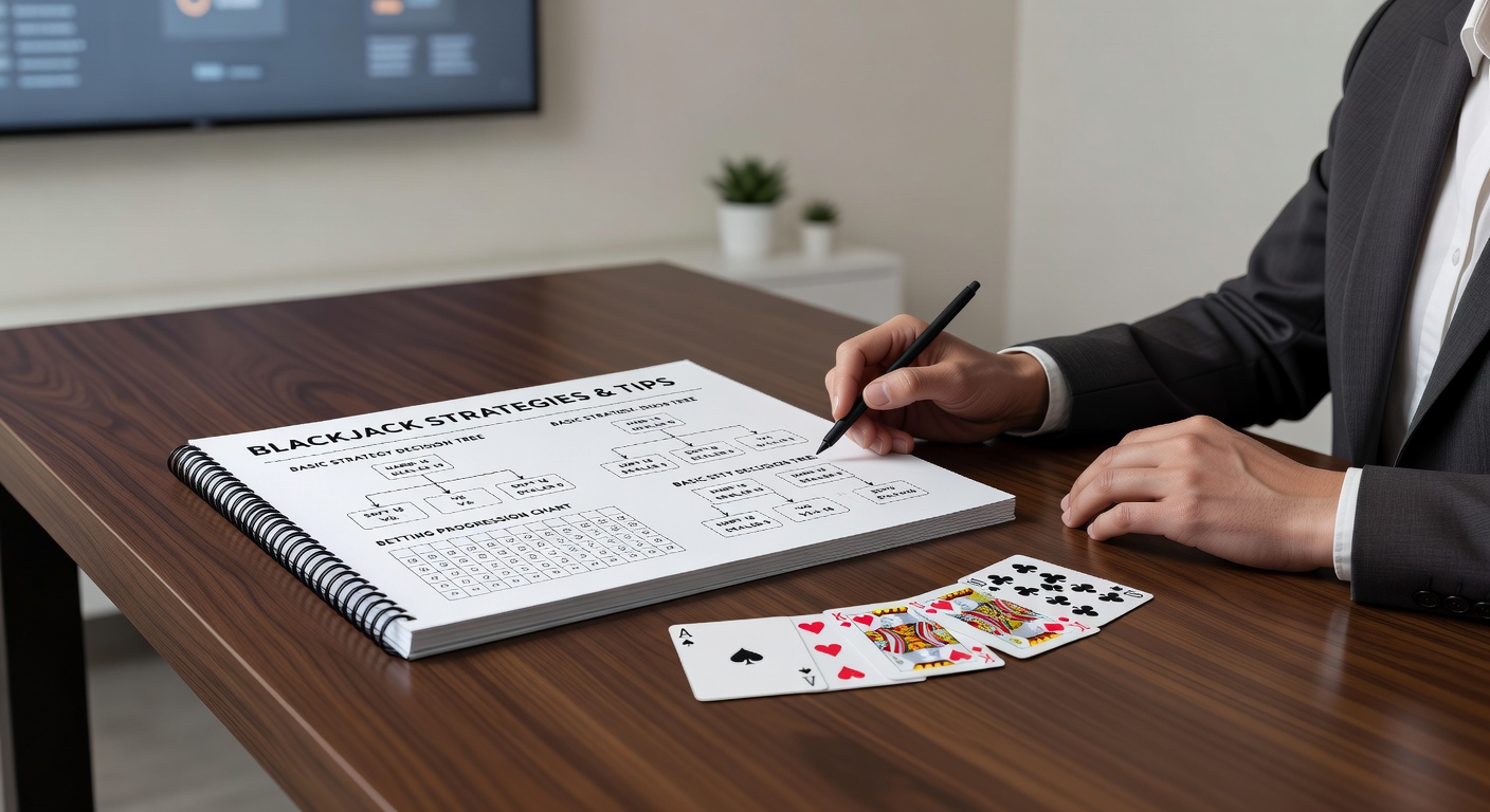 Eine detaillierte Basisstrategie-Tabelle für Blackjack, die optimale Entscheidungen bei verschiedenen Händen zeigt