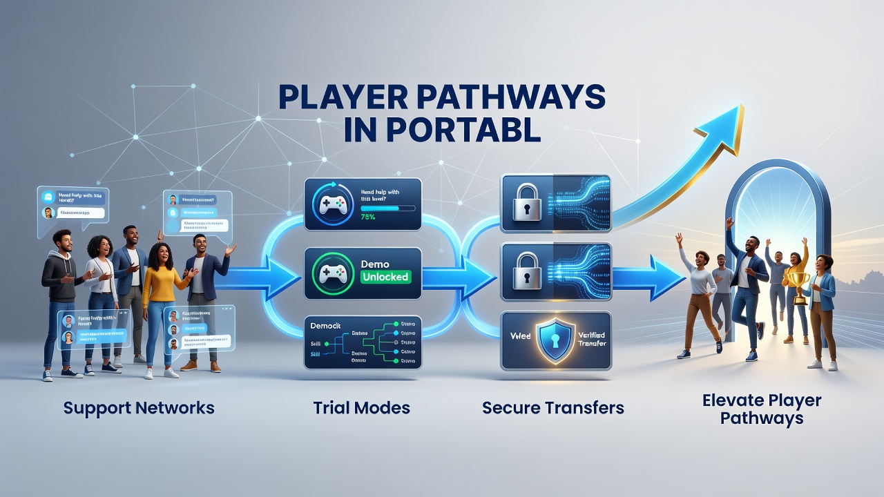 Darstellung von Spielerpfaden mit sicheren Transfers in mobilen Kartenspielen