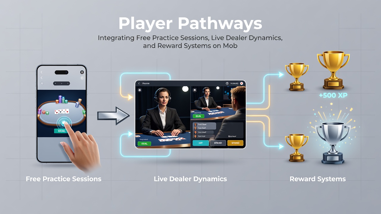 Integration von Belohnungssystemen und Live-Dealer auf Smartphone-Displays