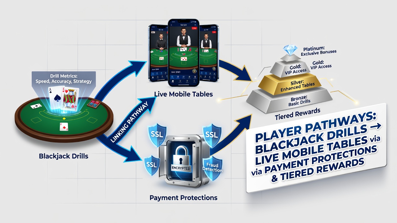 Darstellung von Zahlungsschutz und gestaffelten Belohnungen in mobilen Blackjack-Apps