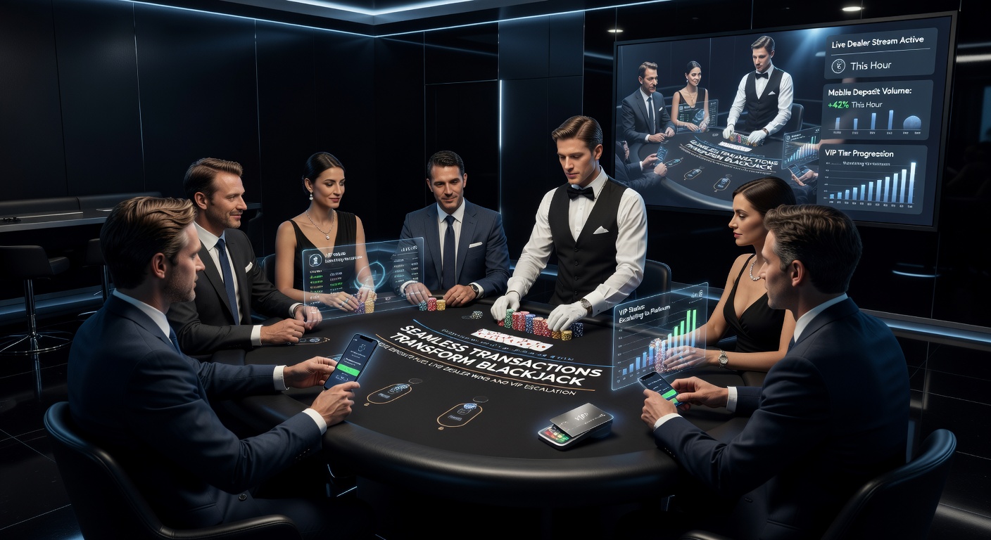 Grafik mit steigenden Kurven von Mobile Deposits, Live Wins und VIP-Leveln im Blackjack-Kontext