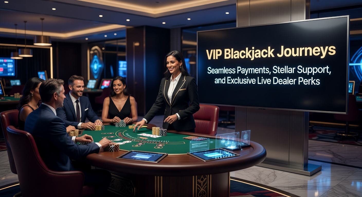 VIP-Spieler am Live-Blackjack-Tisch mit dediziertem Support-Team im Hintergrund